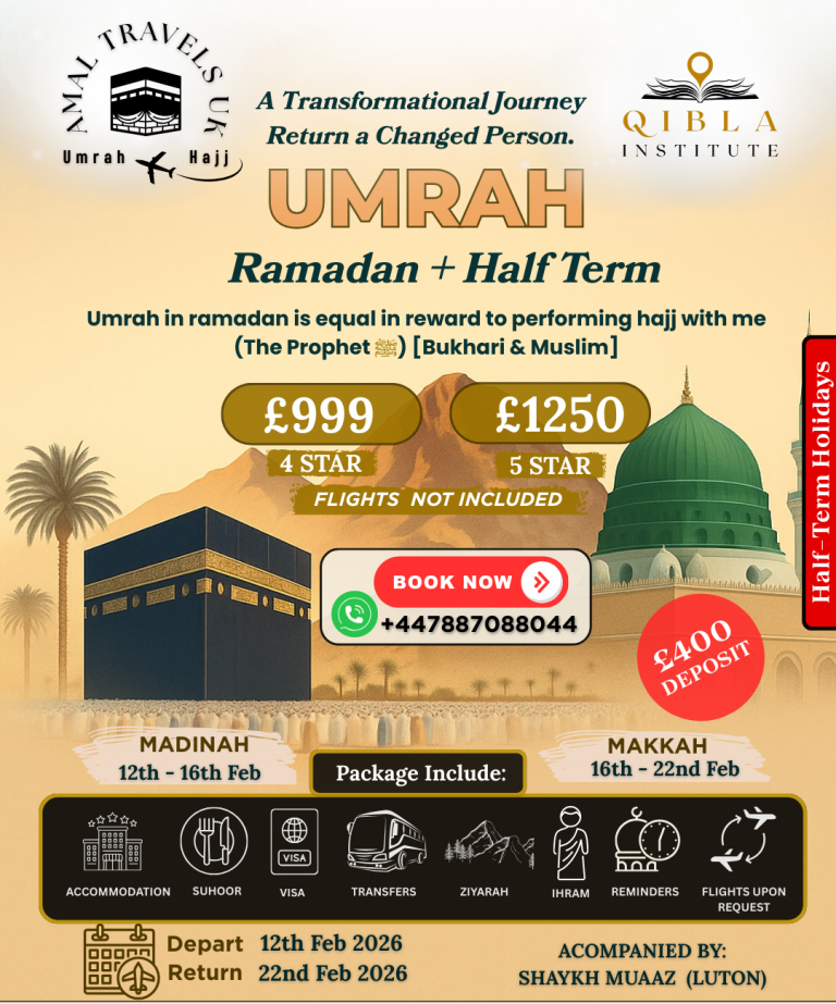 Half term and Ramadhan Umrah package